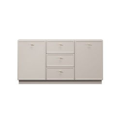 Komoda Lorini 150 cm z szufladami - kaszmir / złote uchwyty T-bar Komoda Lorini 150 cm z szufladami - kaszmir / złote uchwyty T-bar