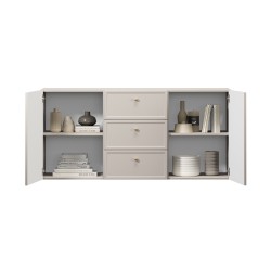 Komoda wisząca Lorini 150 cm - kaszmir, złote uchwyty Komoda wisząca Lorini 150 cm - kaszmir, złote uchwyty