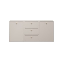 Komoda wisząca Lorini 150 cm - kaszmir, złote uchwyty Komoda wisząca Lorini 150 cm - kaszmir, złote uchwyty