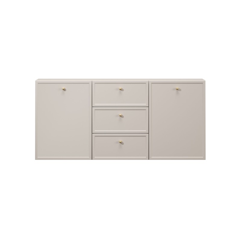 Komoda wisząca Lorini 150 cm - kaszmir, złote uchwyty Komoda wisząca Lorini 150 cm - kaszmir, złote uchwyty
