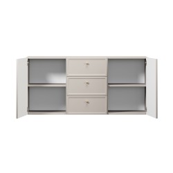 Komoda wisząca Lorini 150 cm - kaszmir, złote uchwyty Komoda wisząca Lorini 150 cm - kaszmir, złote uchwyty