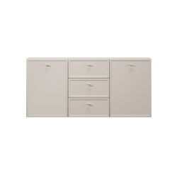 Komoda wisząca Lorini 150 cm z szufladami - kaszmir / złote uchwyty T-bar Komoda wisząca Lorini 150 cm z szufladami - kaszmir / złote uchwyty T-bar