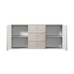 Komoda wisząca Lorini 150 cm z szufladami - kaszmir / złote uchwyty T-bar Komoda wisząca Lorini 150 cm z szufladami - kaszmir / złote uchwyty T-bar