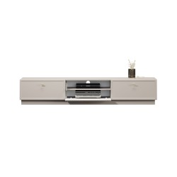 Szafka RTV Lorini 200 cm z szufladami - kaszmir / złote uchwyty T-bar Szafka RTV Lorini 200 cm z szufladami - kaszmir / złote uchwyty T-bar