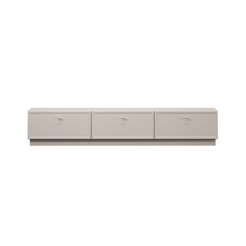 Szafka RTV Lorini 200 cm z szufladami - kaszmir / złote uchwyty T-bar Szafka RTV Lorini 200 cm z szufladami - kaszmir / złote uchwyty T-bar