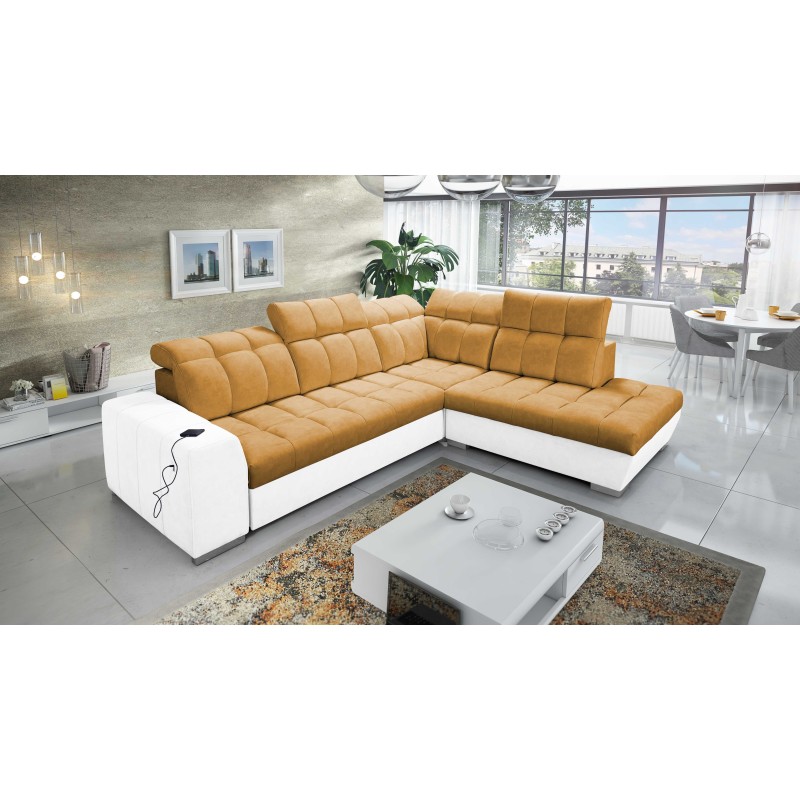 Prisma VII corner sofa with a sleeping function and USB port - designed for your comfort! Prisma VII corner sofa with a sleeping function and USB port - designed for your comfort!