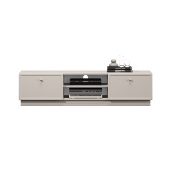 Szafka RTV Lorini 150 cm - kaszmir, złote uchwyty Szafka RTV Lorini 150 cm - kaszmir, złote uchwyty