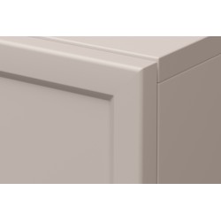 Szafka RTV Lorini 150 cm - kaszmir, czarne uchwyty T-bar