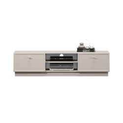 Szafka RTV Lorini 150 cm - kaszmir, złote uchwyty T-bar Szafka RTV Lorini 150 cm - kaszmir, złote uchwyty T-bar