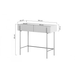 Toaletka Malmi 100 cm z szufladami - czarny mat / czarne nóżki Toaletka Malmi 100 cm z szufladami - czarny mat / czarne nóżki