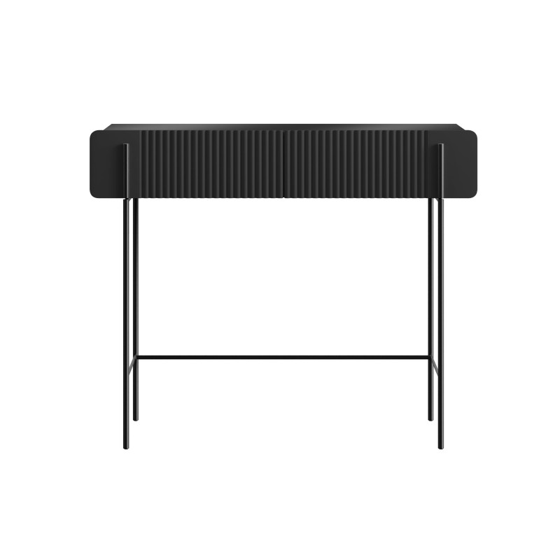 Toaletka Malmi 100 cm z szufladami - czarny mat / czarne nóżki Toaletka Malmi 100 cm z szufladami - czarny mat / czarne nóżki