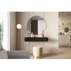 Toaletka Malmi 100 cm wisząca z szufladami - czarny mat / czarny Toaletka Malmi 100 cm wisząca z szufladami - czarny mat / czarny