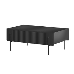 Stolik kawowy Malmi 100 cm - czarny mat z szufladami