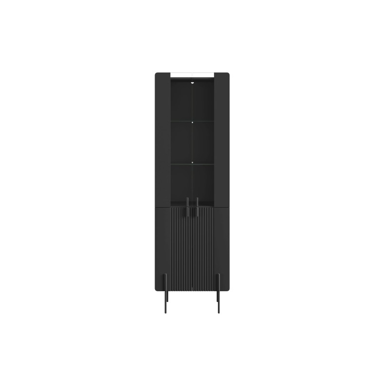 Witryna Malmi 60 cm - czarny mat / czarne nóżki Witryna Malmi 60 cm - czarny mat / czarne nóżki