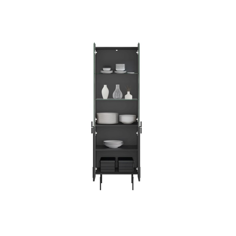 Witryna Malmi 60 cm - czarny mat / czarne nóżki Witryna Malmi 60 cm - czarny mat / czarne nóżki