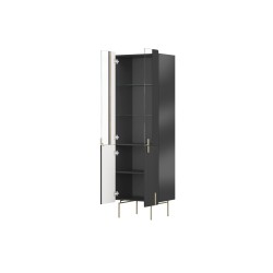 Witryna Malmi 60 cm - czarny mat / złote nóżki Witryna Malmi 60 cm - czarny mat / złote nóżki