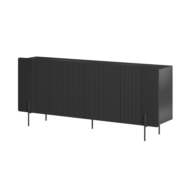 Komoda Malmi 200 cm - czarny mat, nowoczesny styl