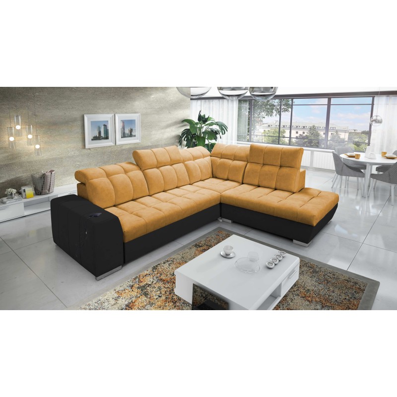 Prisma VII corner sofa with a sleeping function and USB port - designed for your comfort! Prisma VII corner sofa with a sleeping function and USB port - designed for your comfort!