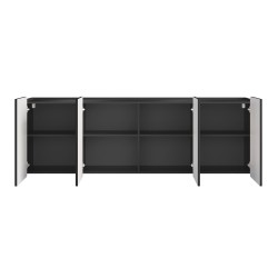 Komoda Malmi 200 cm wisząca - czarny mat / czarny Komoda Malmi 200 cm wisząca - czarny mat / czarny