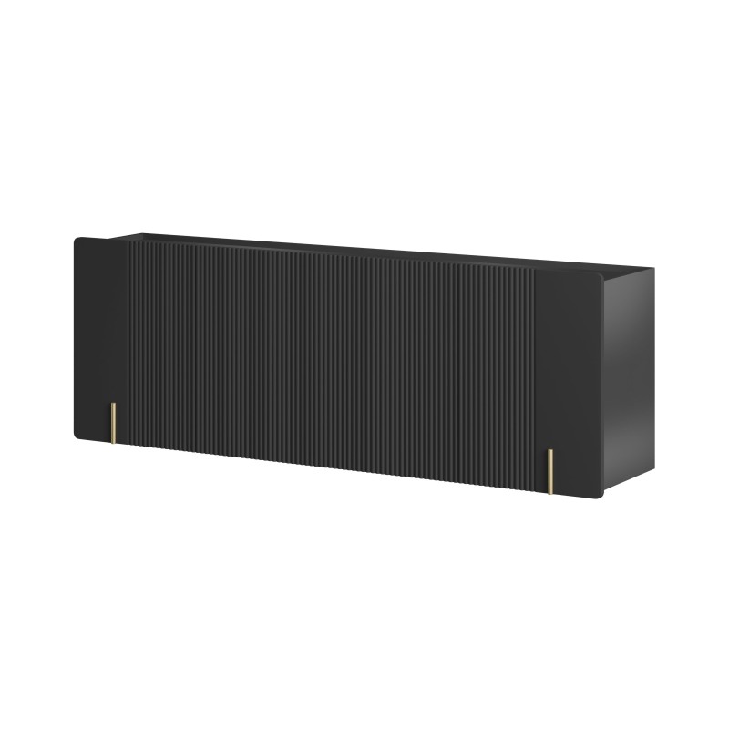 Komoda Malmi 200 cm wisząca - czarny mat / złoty
