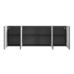 Komoda Malmi 200 cm wisząca - czarny mat / złoty Komoda Malmi 200 cm wisząca - czarny mat / złoty
