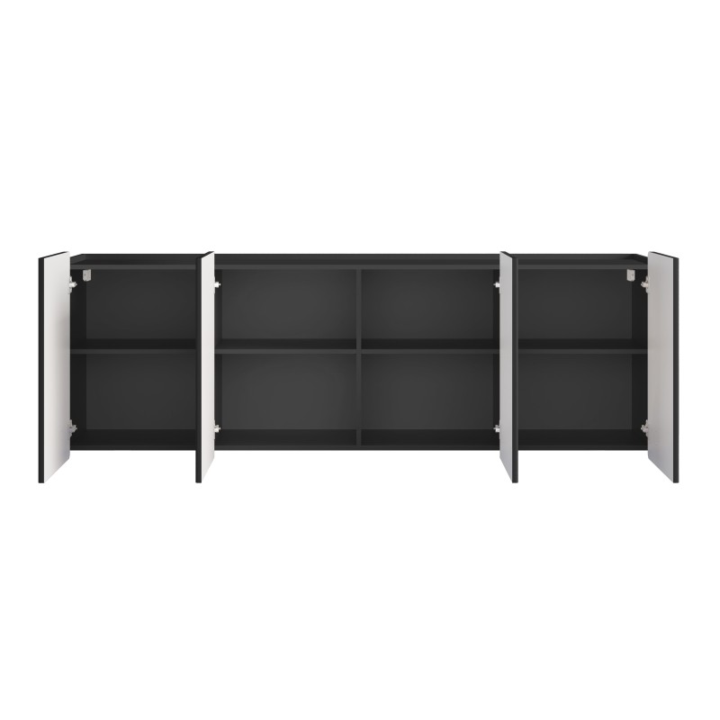 Komoda Malmi 200 cm wisząca - czarny mat / złoty Komoda Malmi 200 cm wisząca - czarny mat / złoty