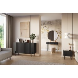 Komoda Malmi 150 cm - czarny mat / czarne nóżki Komoda Malmi 150 cm - czarny mat / czarne nóżki