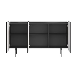 Komoda Malmi 150 cm - czarny mat / czarne nóżki Komoda Malmi 150 cm - czarny mat / czarne nóżki