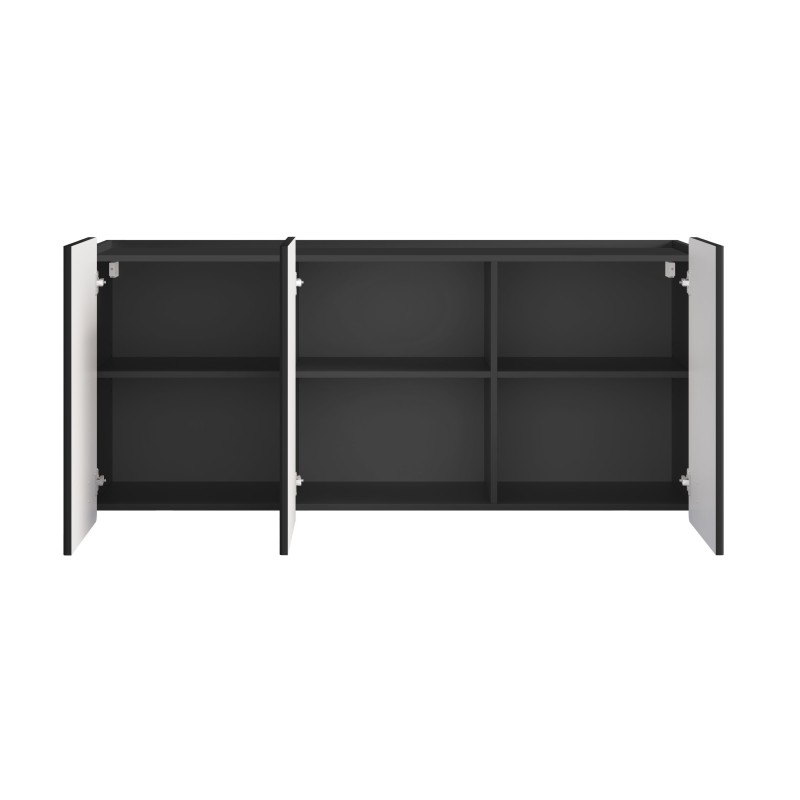 Komoda Malmi 150 cm wisząca - czarny mat / czarny Komoda Malmi 150 cm wisząca - czarny mat / czarny