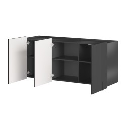 Komoda Malmi 150 cm wisząca - czarny mat / czarny Komoda Malmi 150 cm wisząca - czarny mat / czarny
