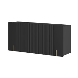 Komoda Malmi 150 cm wisząca - czarny mat / złoty