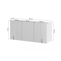 Komoda Malmi 150 cm wisząca - czarny mat / złoty Komoda Malmi 150 cm wisząca - czarny mat / złoty