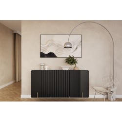 Komoda Malmi 150 cm wisząca - czarny mat / złoty Komoda Malmi 150 cm wisząca - czarny mat / złoty