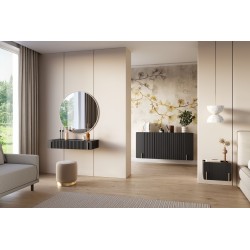 Komoda Malmi 150 cm wisząca - czarny mat / złoty Komoda Malmi 150 cm wisząca - czarny mat / złoty