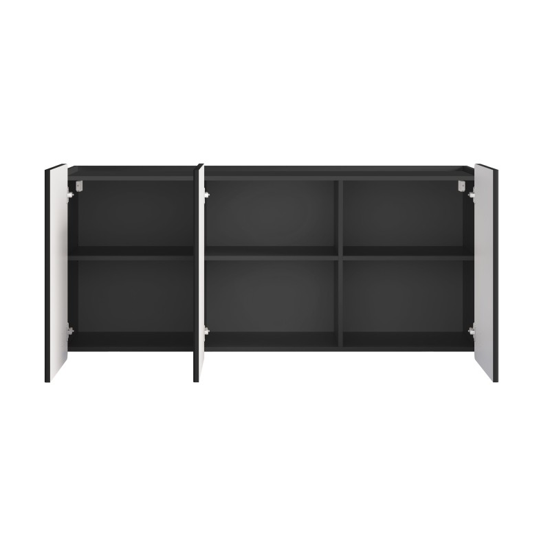 Komoda Malmi 150 cm wisząca - czarny mat / złoty Komoda Malmi 150 cm wisząca - czarny mat / złoty