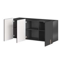 Komoda Malmi 150 cm wisząca - czarny mat / złoty Komoda Malmi 150 cm wisząca - czarny mat / złoty