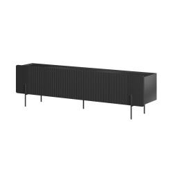 Szafka RTV Malmi 200 cm - czarny mat, nowoczesny design