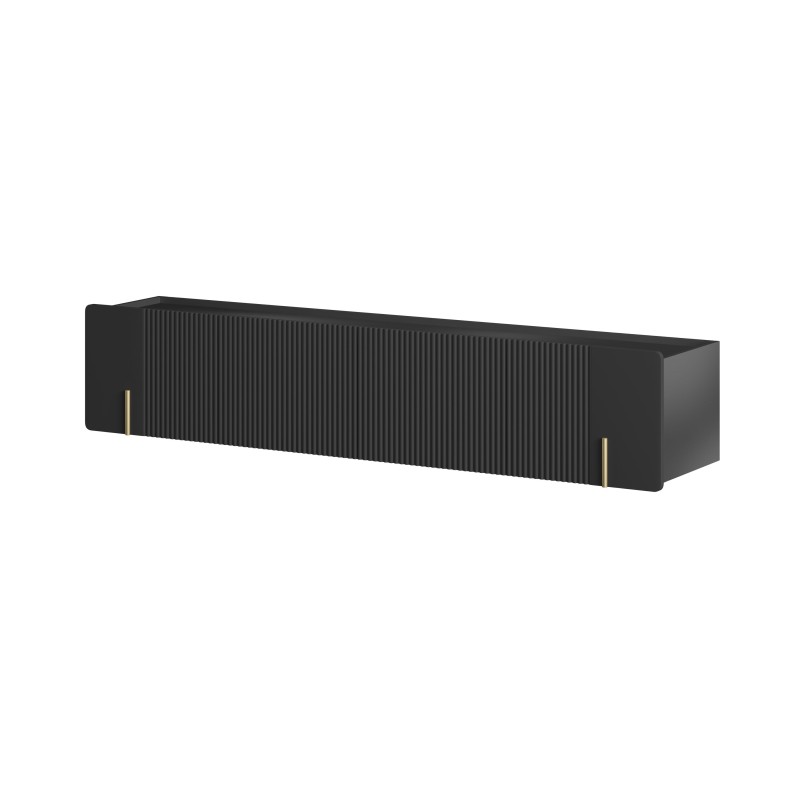 Szafka RTV Malmi 200 cm - czarny mat / złoty Szafka RTV Malmi 200 cm - czarny mat / złoty