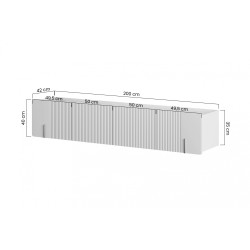 Szafka RTV Malmi 200 cm - czarny mat / złoty Szafka RTV Malmi 200 cm - czarny mat / złoty