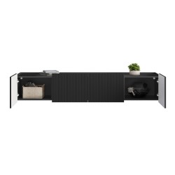 Szafka RTV Malmi 200 cm - czarny mat / złoty Szafka RTV Malmi 200 cm - czarny mat / złoty