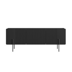 Szafka RTV Malmi 150 cm - czarny mat, czarne nóżki Szafka RTV Malmi 150 cm - czarny mat, czarne nóżki