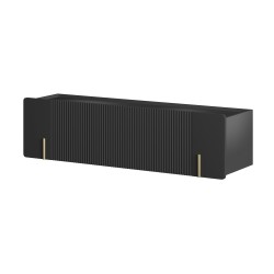 Szafka RTV Malmi 150 cm - czarny mat / złoty