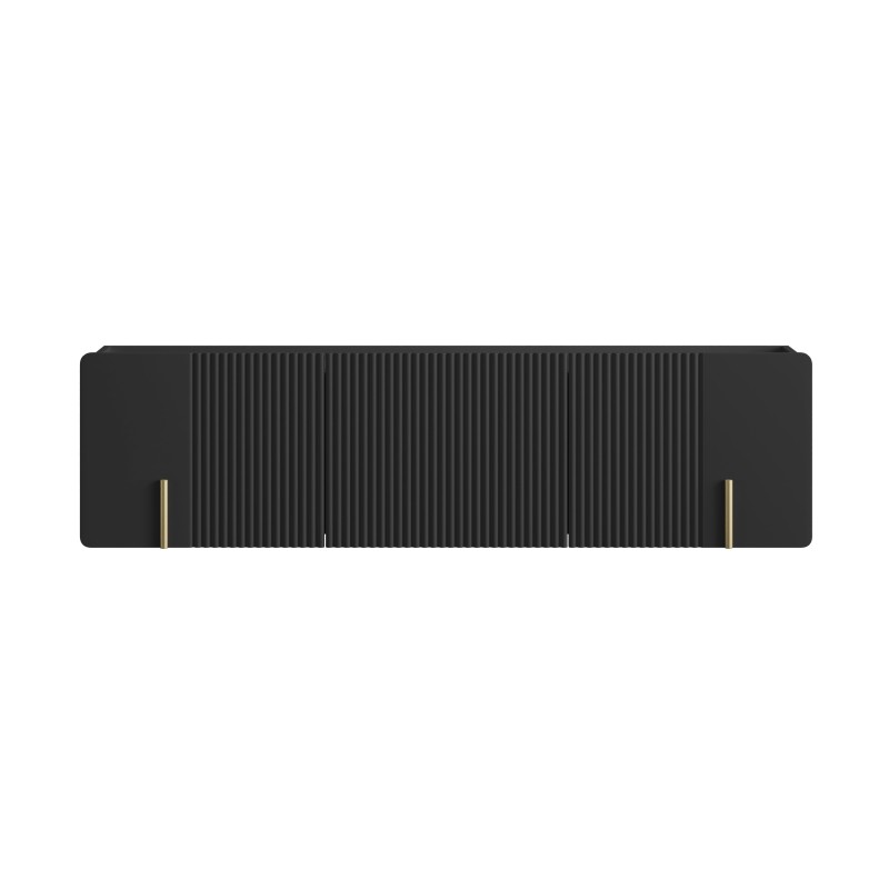 Szafka RTV Malmi 150 cm - czarny mat / złoty Szafka RTV Malmi 150 cm - czarny mat / złoty