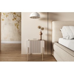 Szafka nocna Malmi 45 cm z szufladą - kaszmir / złote nóżki Szafka nocna Malmi 45 cm z szufladą - kaszmir / złote nóżki