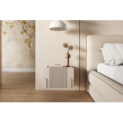 Szafka nocna Malmi 45 cm wisząca z szufladą - kaszmir / złoty Szafka nocna Malmi 45 cm wisząca z szufladą - kaszmir / złoty