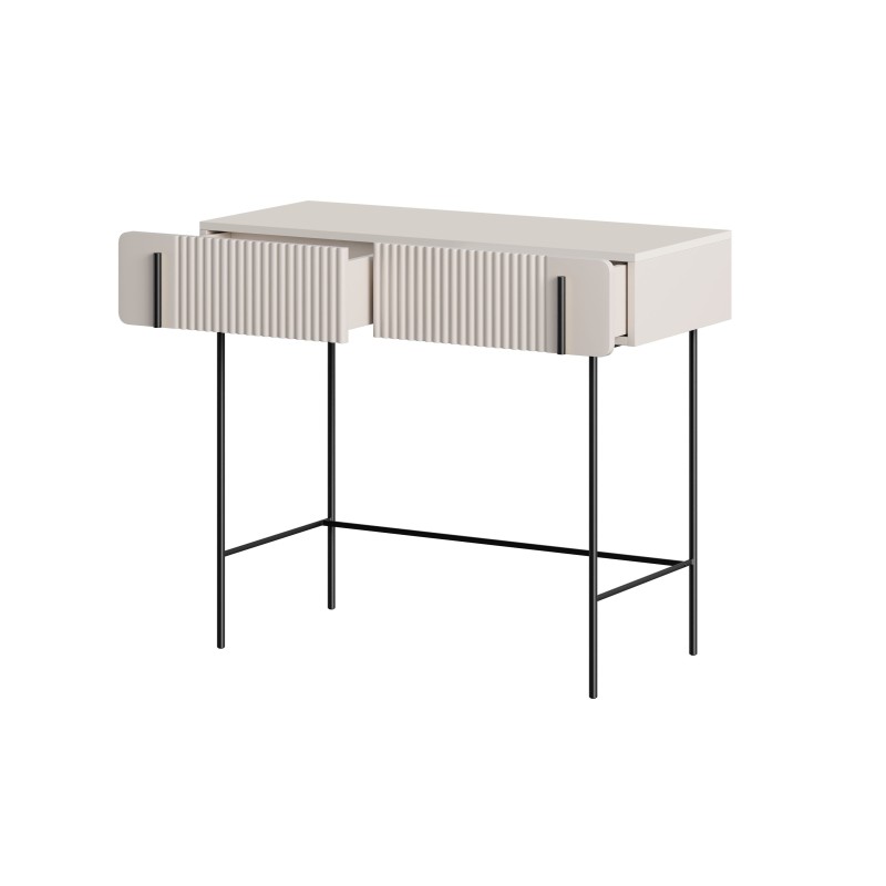 Toaletka Malmi 100 cm z szufladami - kaszmir / czarne nóżki Toaletka Malmi 100 cm z szufladami - kaszmir / czarne nóżki