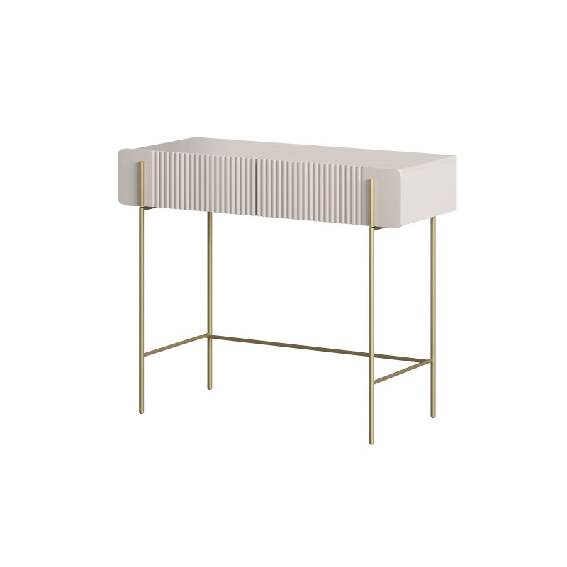 Toaletka Malmi 100 cm - kaszmir / złote nóżki