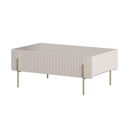 Stolik kawowy Malmi 100 cm - kaszmir / złote nóżki