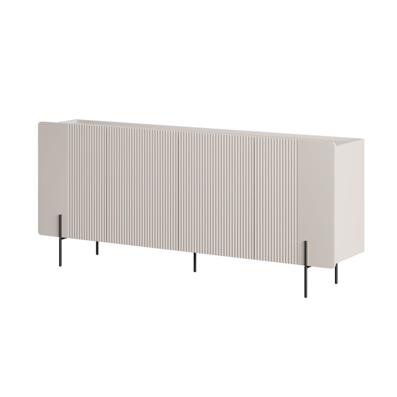 Komoda Malmi 200 cm - kaszmir / czarne nóżki