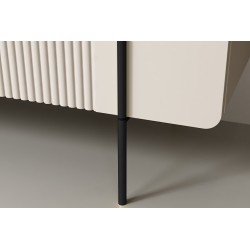 Komoda Malmi 200 cm - kaszmir / czarne nóżki